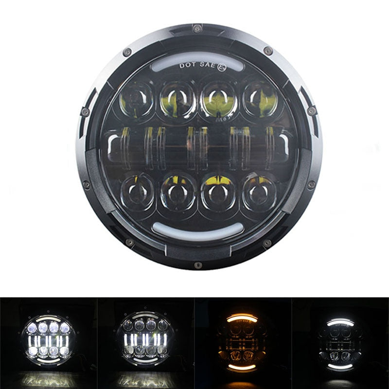 Voodoo Cycle House 7 inch LED Headlight for Harley-Davidson & Indian Touring Models