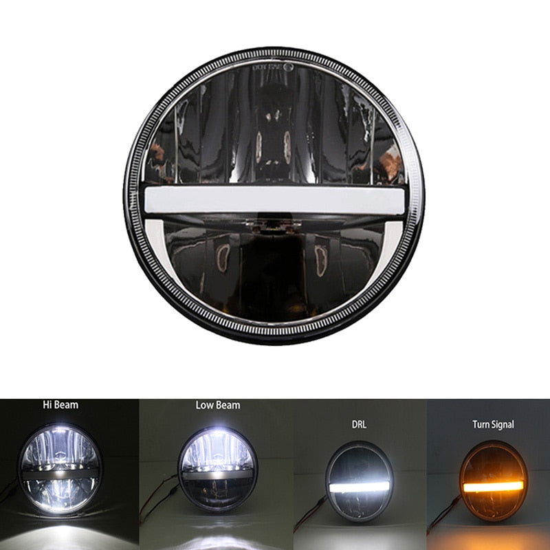 Voodoo Cycle House 7 inch LED Headlight for Harley-Davidson & Indian Touring Models