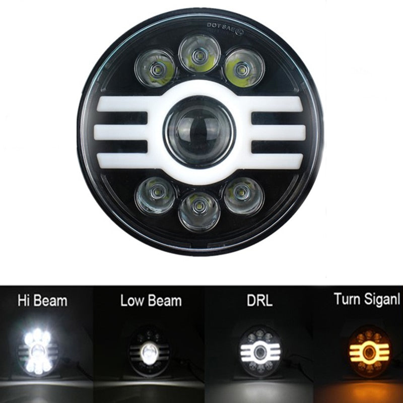 Voodoo Cycle House 7 inch LED Headlight for Harley-Davidson & Indian Touring Models