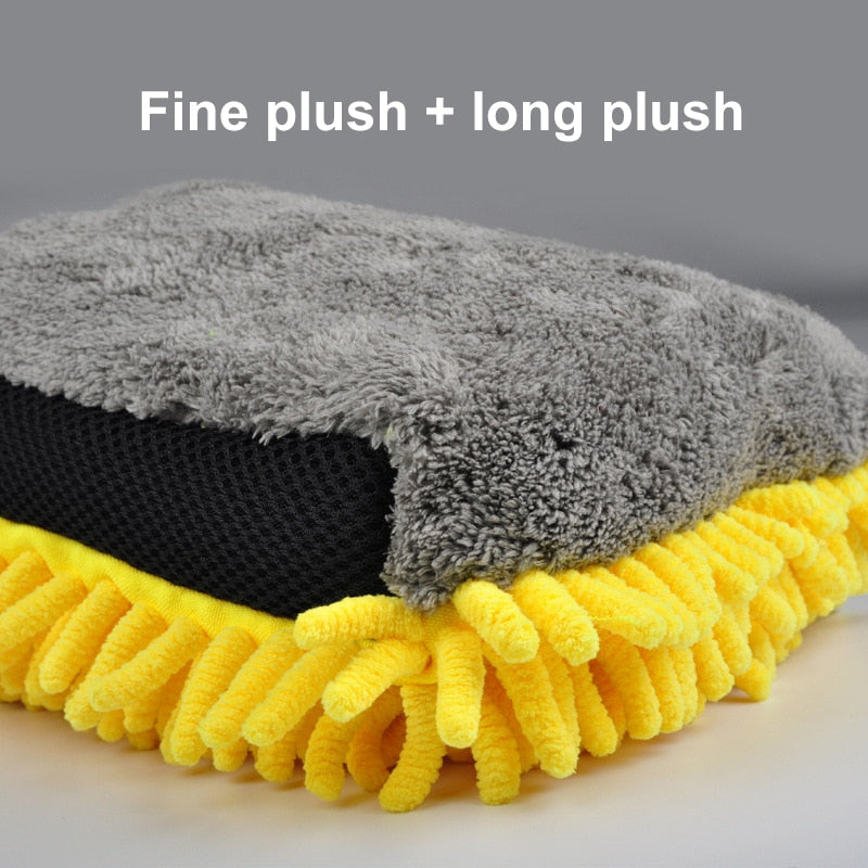 2x Microfiber Car Wash Gloves