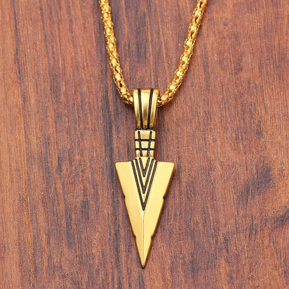 Metal Arrow Pendant  Necklace