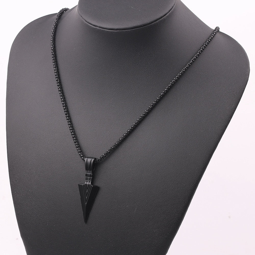 Metal Arrow Pendant  Necklace