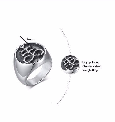SIGIL OF LUCIFER UNISEX STAINLESS STEEL RING
