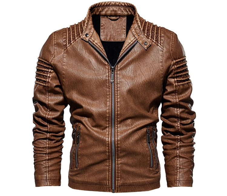 Voodoo Machine Co. Men's Slim Fit Modern Leather Jackets