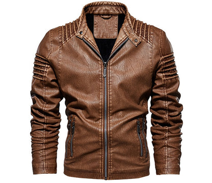 Voodoo Machine Co. Men's Slim Fit Modern Leather Jackets