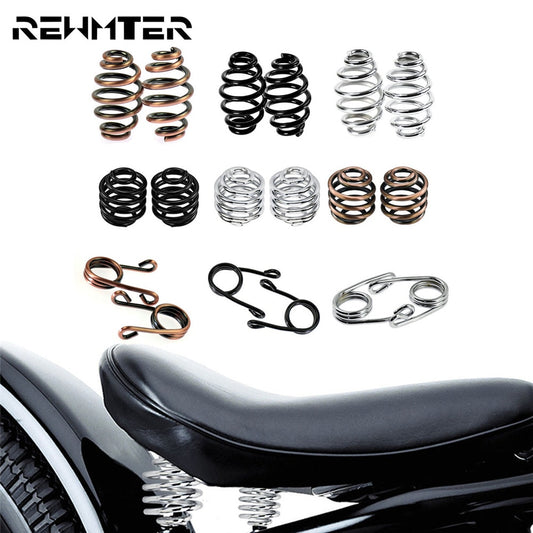 Universal Motorcycle Solo Seat Spring Mount Kit In Bronze / Black / Chrome Finishes