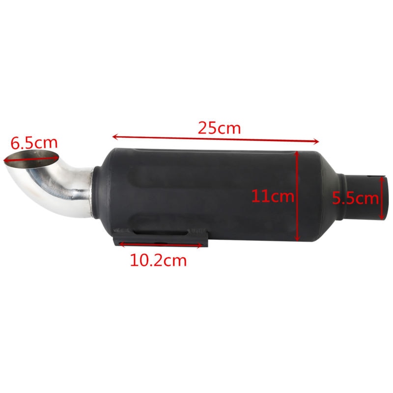 Voodoo Cycle House Black Motorcycle Exhaust Pipe Silencer For Harley-Davidson Street 500 / 750 & Custom Applications