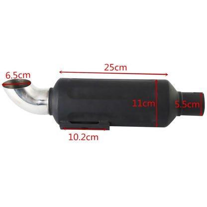 Voodoo Cycle House Black Motorcycle Exhaust Pipe Silencer For Harley-Davidson Street 500 / 750 & Custom Applications