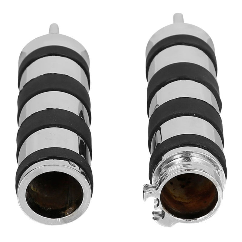Voodoo Cycle House Custom Chrome Spike Hand Grips For Harley-Davidson & Custom Applications