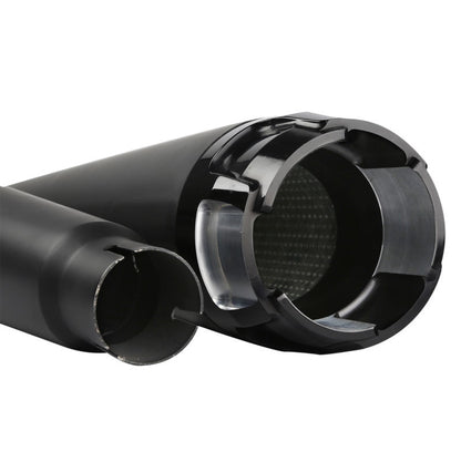 Voodoo Cycle House Custom 4" Chrome/Black Megaphone Slip-on Mufflers For 1995-2016 Harley-Davidson Touring Models