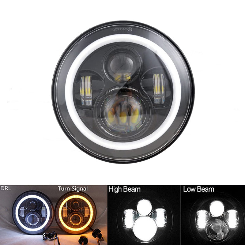Voodoo Cycle House 7 inch LED Headlight for Harley-Davidson & Indian Touring Models