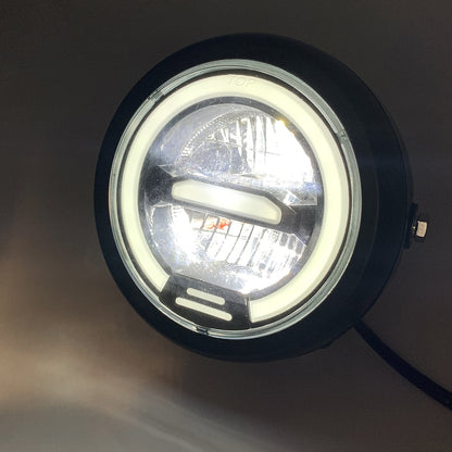 Voodoo Cycle House Universal LED 6.5" Round Head Light for Harley-Davidson - Indian - Custom Applications
