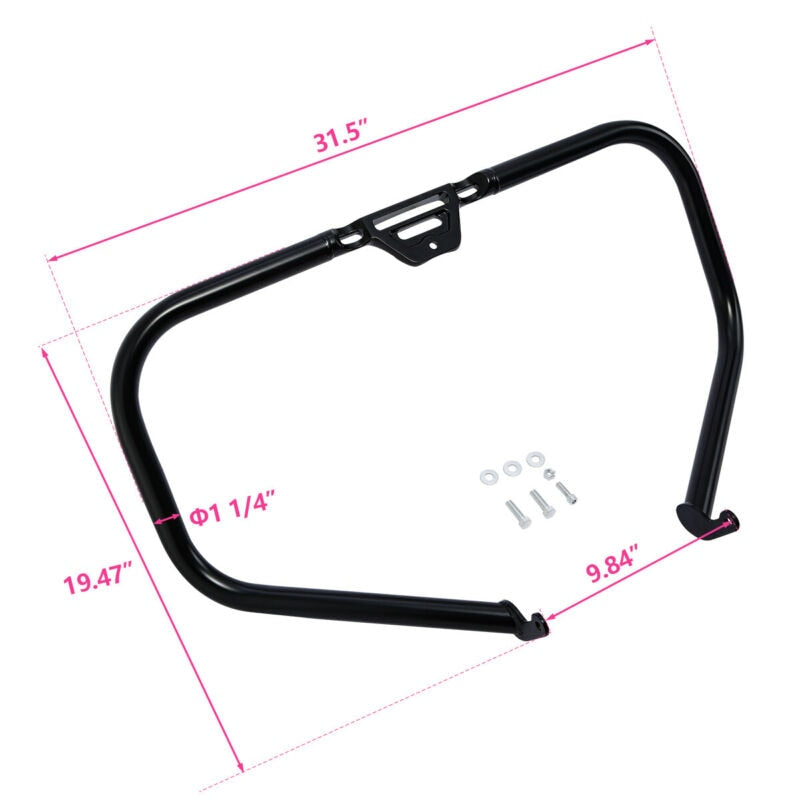 Voodoo Cycle House Custom Crash Bar For Harley-Davidson Softail Deluxe FLDE Fat Bob Breakout FXBR Low Rider FXLR Models