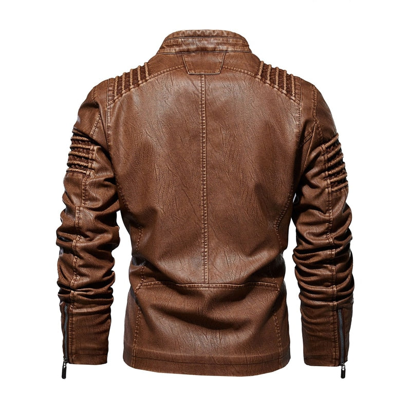 Voodoo Machine Co. Men's Slim Fit Modern Leather Jackets