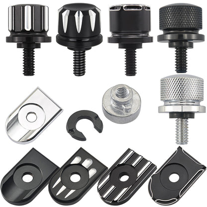 Voodoo Cycle House Custom Knurled Seat Bolts for Harley-Davidson and Custom Applications
