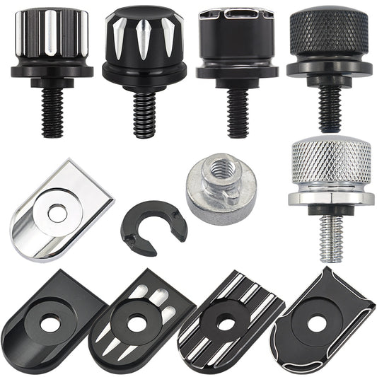 Voodoo Cycle House Custom Knurled Seat Bolts for Harley-Davidson and Custom Applications