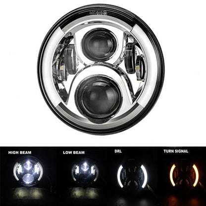 Voodoo Cycle House 7 inch LED Headlight for Harley-Davidson & Indian Touring Models