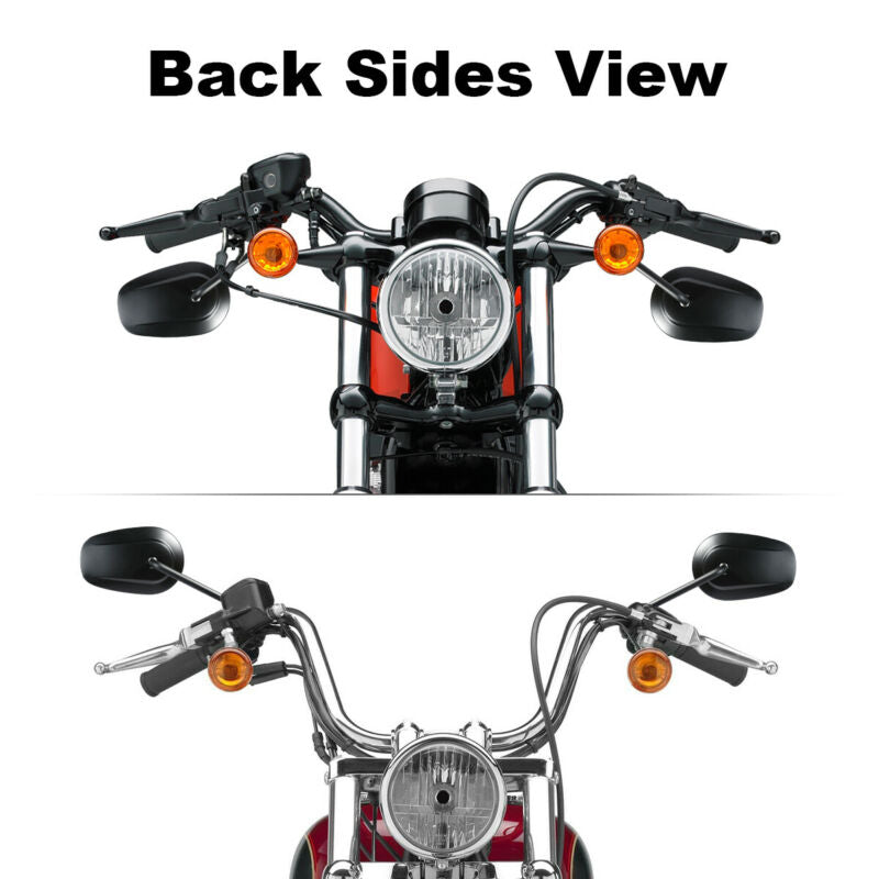 Voodoo Cycle House Mirrors For Harley-Davidson & Custom Applications