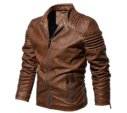 Voodoo Machine Co. Men's Slim Fit Modern Leather Jackets
