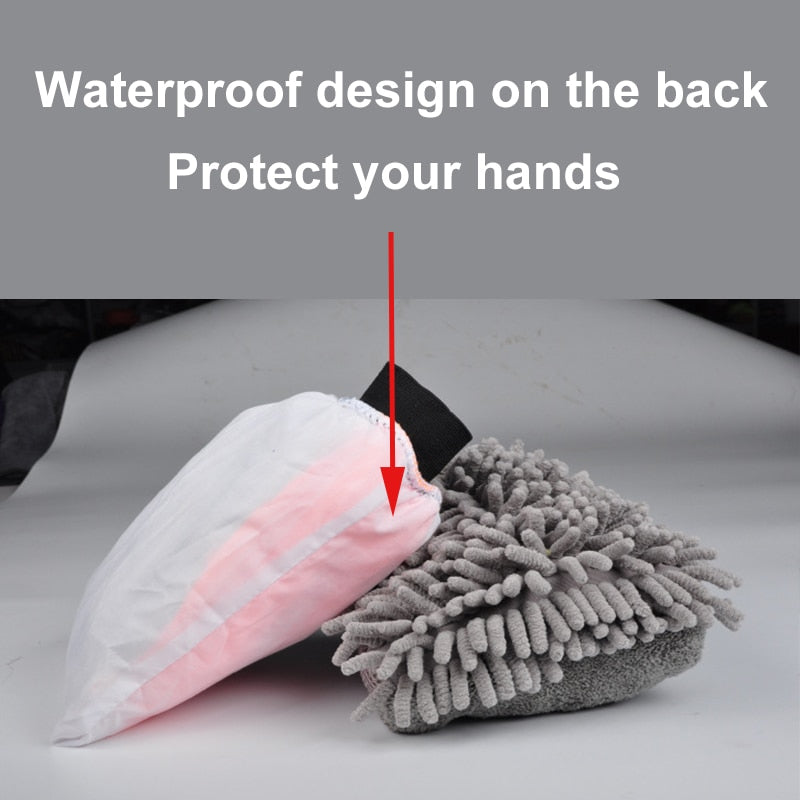 2x Microfiber Car Wash Gloves