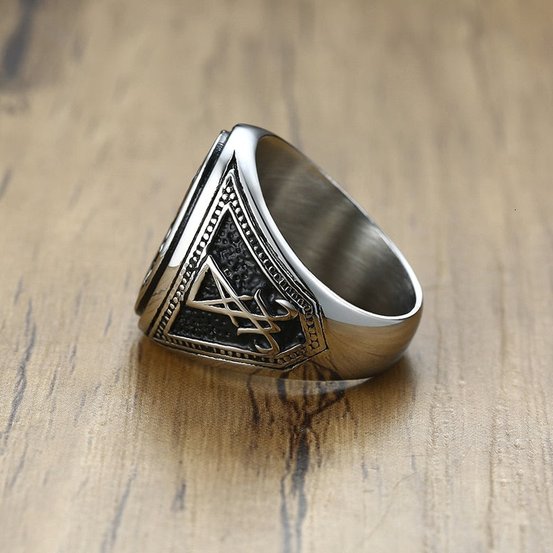 SIGIL OF LUCIFER UNISEX STAINLESS STEEL RING