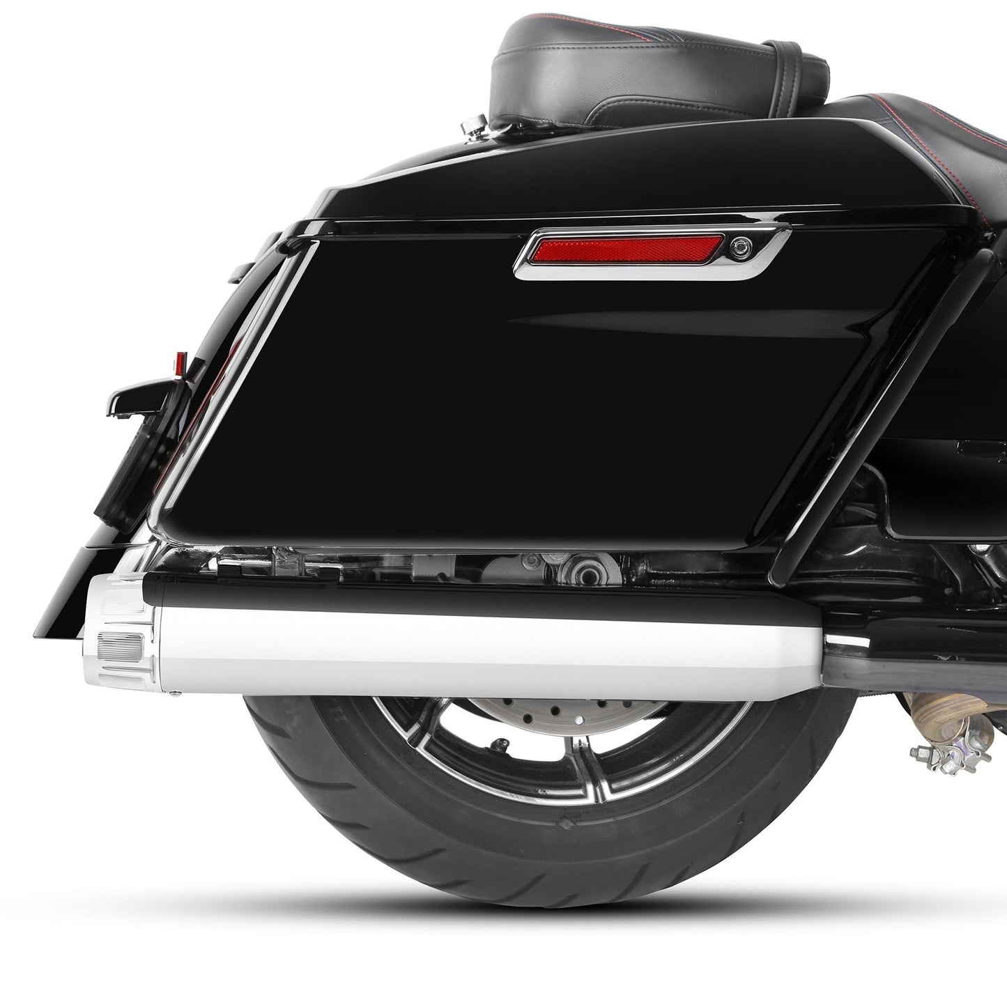 Voodoo Cycle House Custom 4" Chrome / Black Slip-on Mufflers For 1995-2016 Harley-Davidson Touring Models In Various Styles