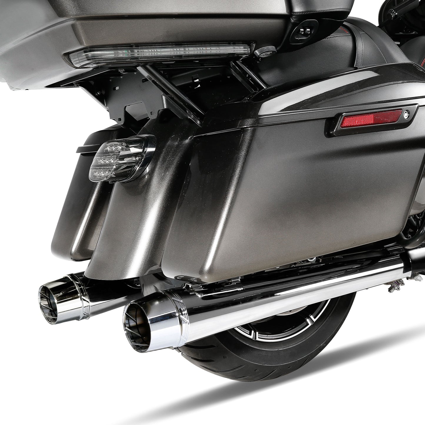 Voodoo Cycle House Custom 4" Megaphone Slip-on Mufflers For 1995-2016 Harley-Davidson Touring Models