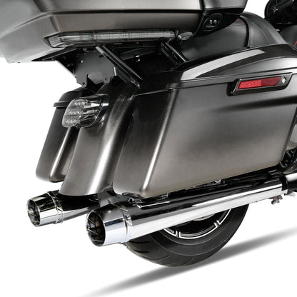 Voodoo Cycle House Custom 4" Megaphone Slip-on Mufflers For 1995-2016 Harley-Davidson Touring Models