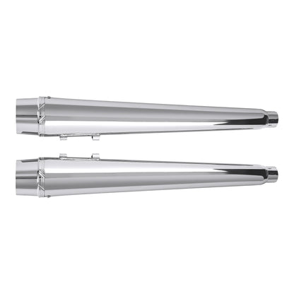 Voodoo Cycle House Custom 4" Megaphone Slip-on Mufflers For 1995-2016 Harley-Davidson Touring Models