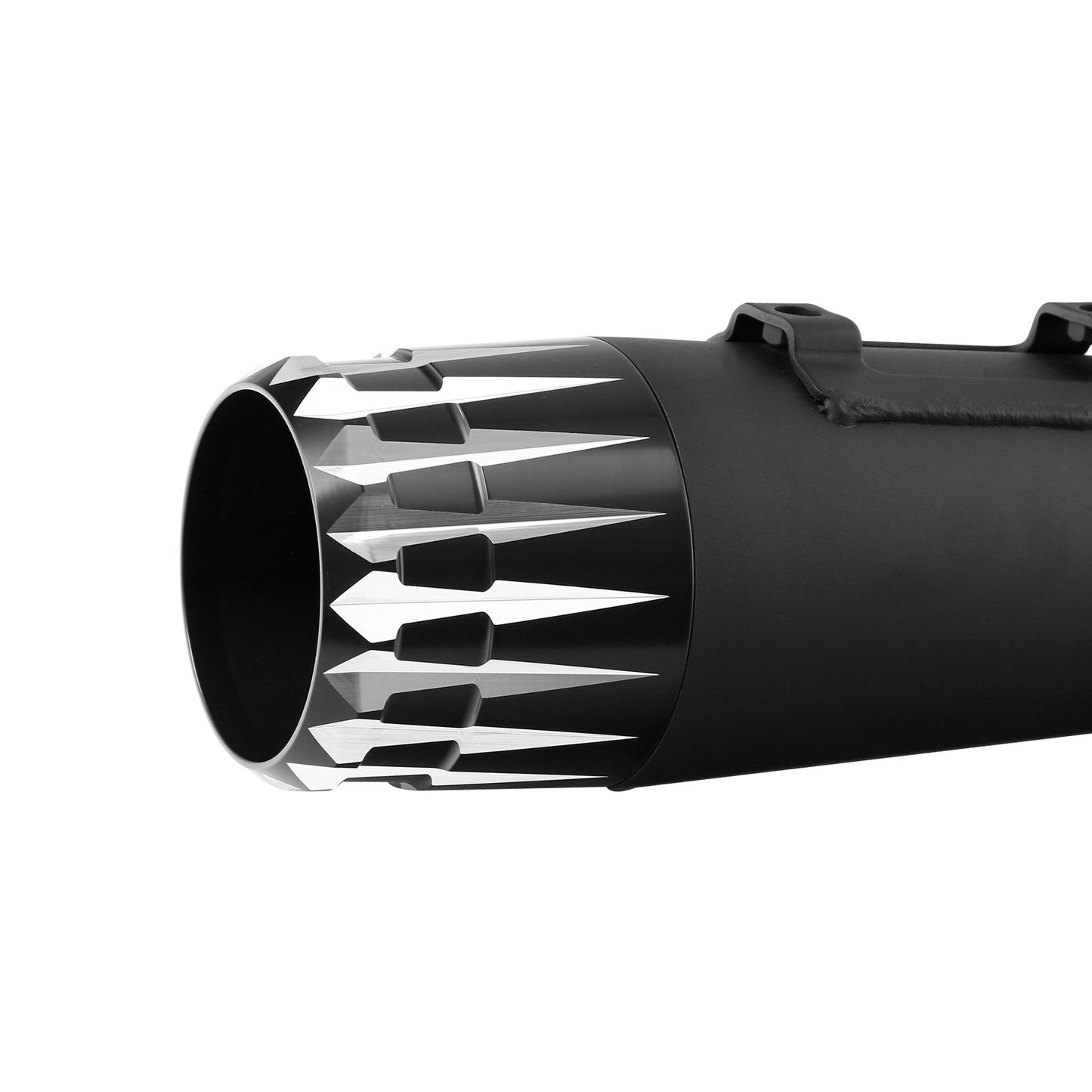 Voodoo Cycle House Custom 4" Chrome / Black Slip-on Mufflers For 1995-2016 Harley-Davidson Touring Models In Various Styles