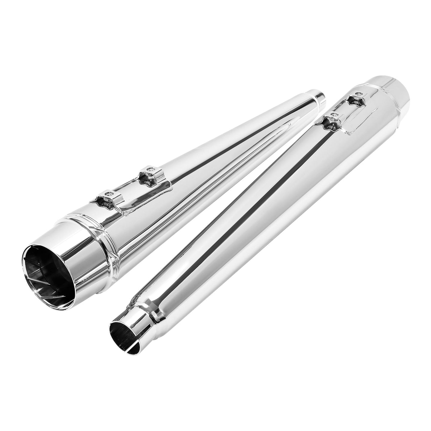 Voodoo Cycle House Custom 4" Megaphone Slip-on Mufflers For 1995-2016 Harley-Davidson Touring Models