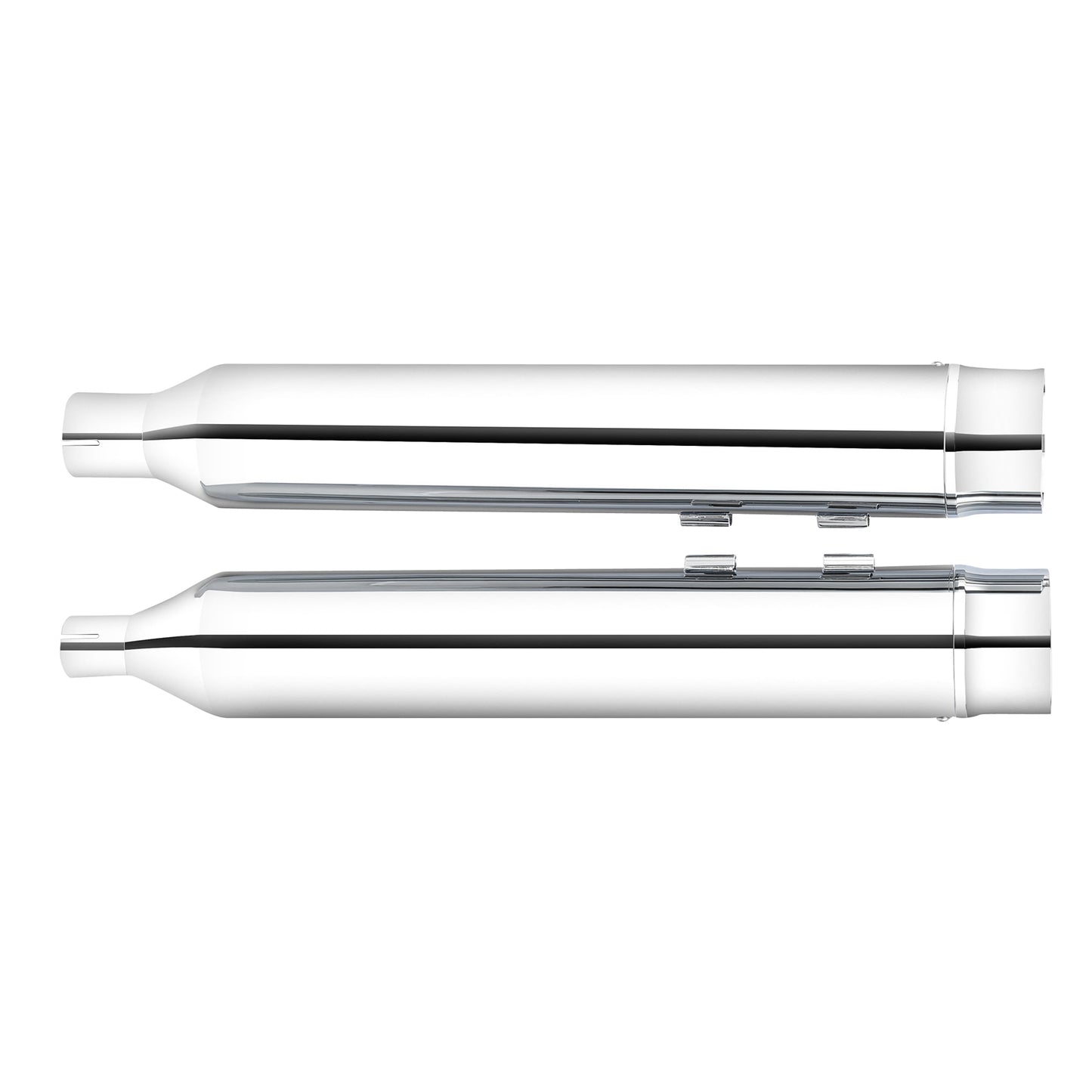 Voodoo Cycle House Custom 4" Chrome Megaphone Slip-on Mufflers For 2017-UP Harley-Davidson Touring Models