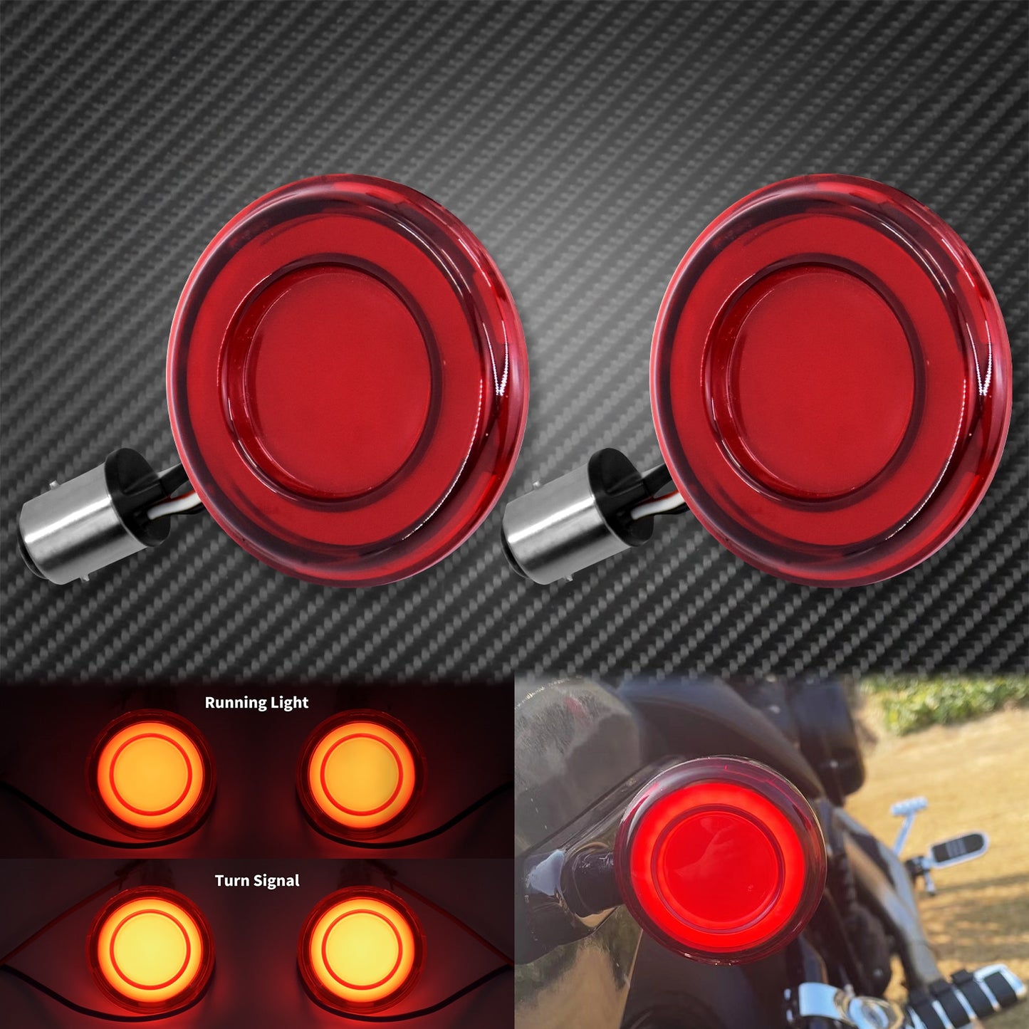 Voodoo Cycle House Turn Signal Indicator Conversion Lamps