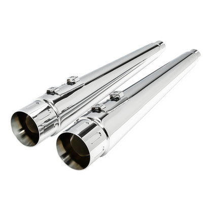 Voodoo Cycle House Custom 4" Chrome / Black Slip-on Mufflers For 1995-2016 Harley-Davidson Touring Models In Various Styles