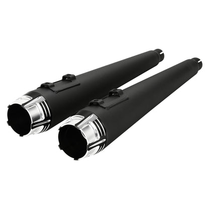 Voodoo Cycle House Custom 4" Megaphone Slip-on Mufflers For 1995-2016 Harley-Davidson Touring Models