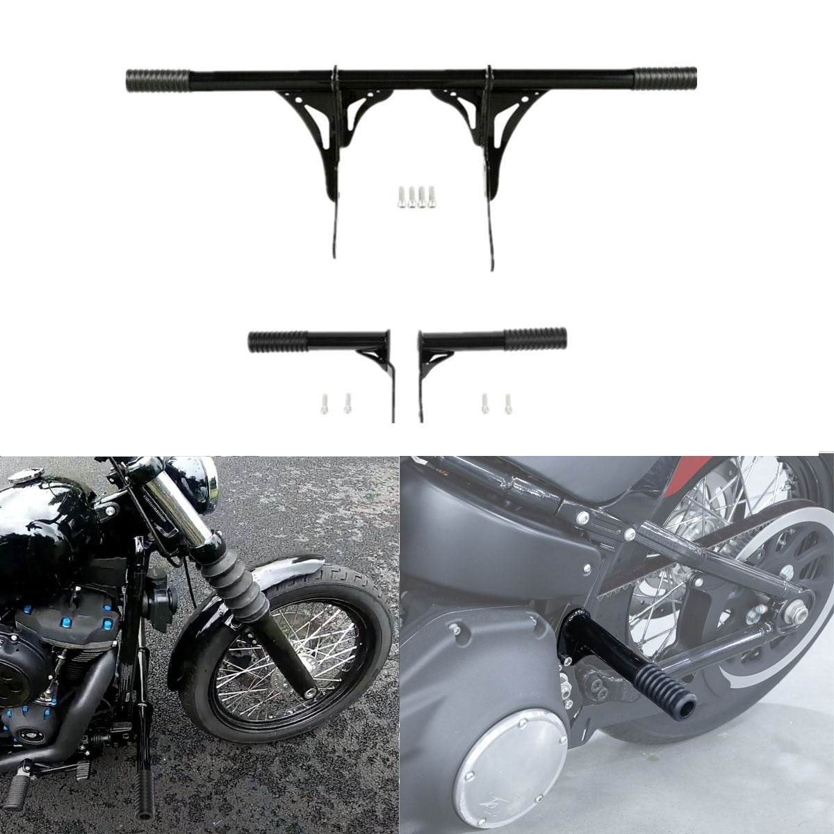 Voodoo Cycle House Custom Highway Crash Bar & Rear Passenger Pegs For 2018-UP Harley-Davidson Softail Low Rider Street Bob Models