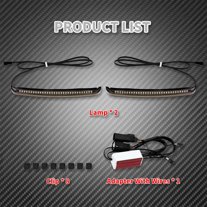 Voodoo Cycle House LED Saddlebag Tail Lights / Turn Signal Accent Lights For Harley-Davidson Touring Models 1997 - UP
