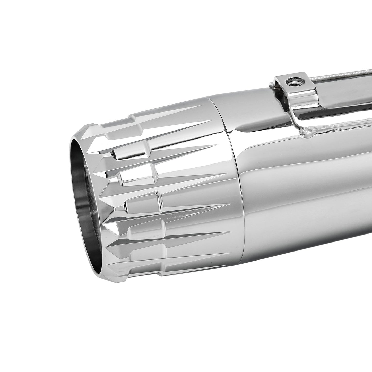 Voodoo Cycle House Custom 4" Chrome / Black Slip-on Mufflers For 1995-2016 Harley-Davidson Touring Models In Various Styles