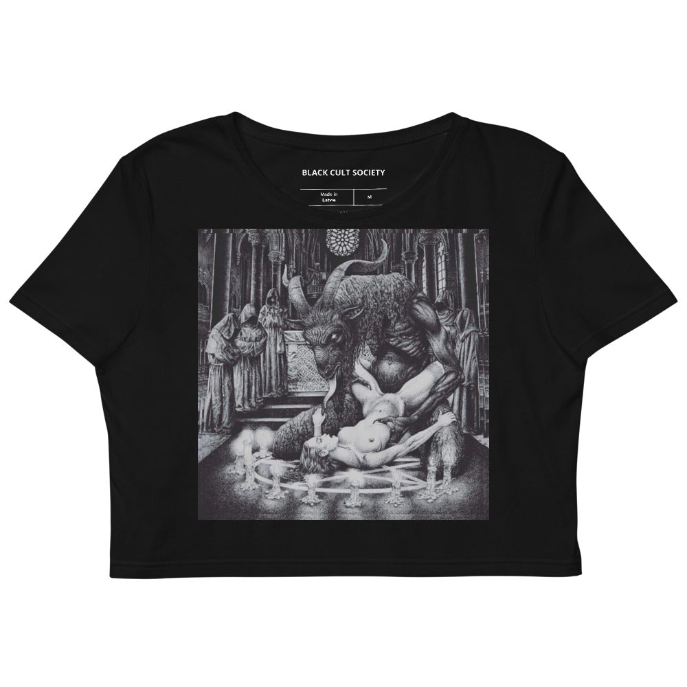 BLACK CULT SOCIETY Organic Crop Top