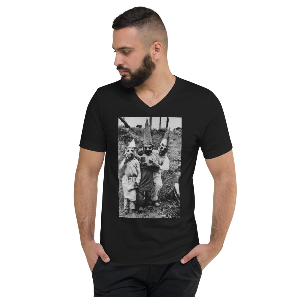 BLACK CULT SOCIETY Unisex Short Sleeve V-Neck T-Shirt