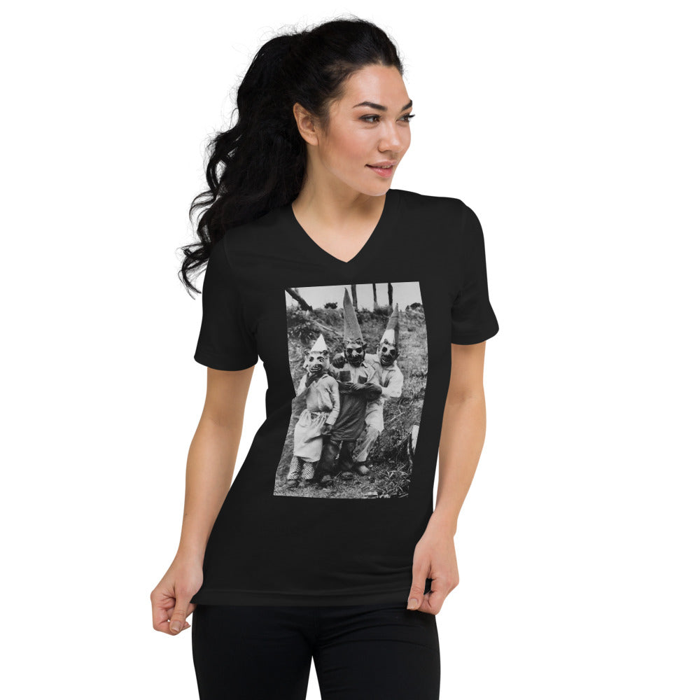 BLACK CULT SOCIETY Unisex Short Sleeve V-Neck T-Shirt