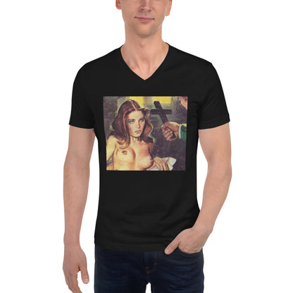 BLACK CULT SOCIETY Unisex Short Sleeve V-Neck T-Shirt