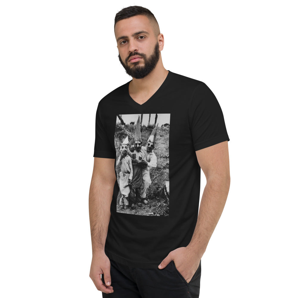 BLACK CULT SOCIETY Unisex Short Sleeve V-Neck T-Shirt