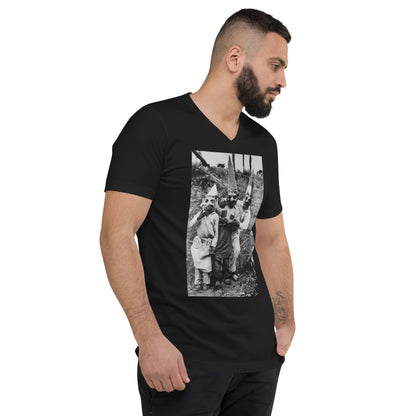 BLACK CULT SOCIETY Unisex Short Sleeve V-Neck T-Shirt