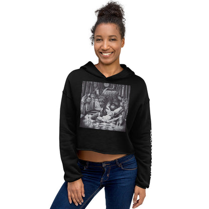BLACK CULT SOCIETY Crop Hoodie