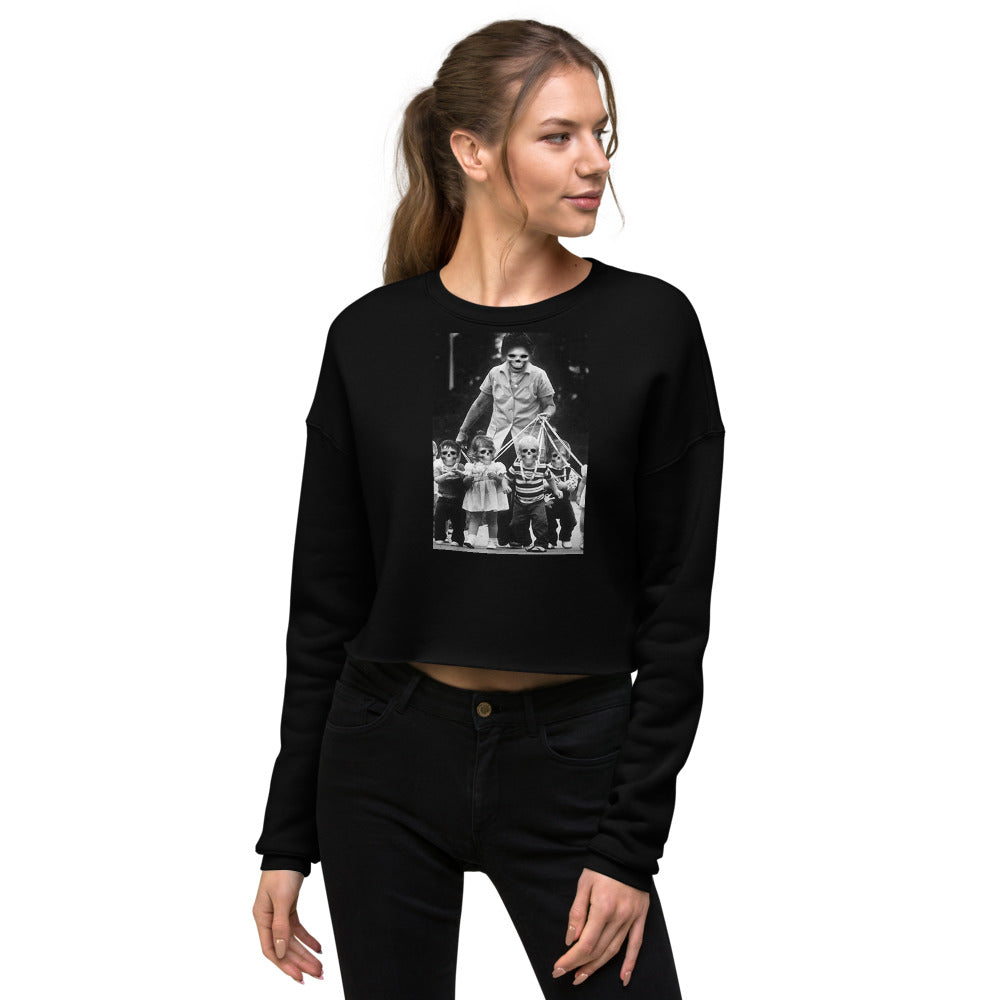 BLACK CULT SOCIETY Crop Sweatshirt
